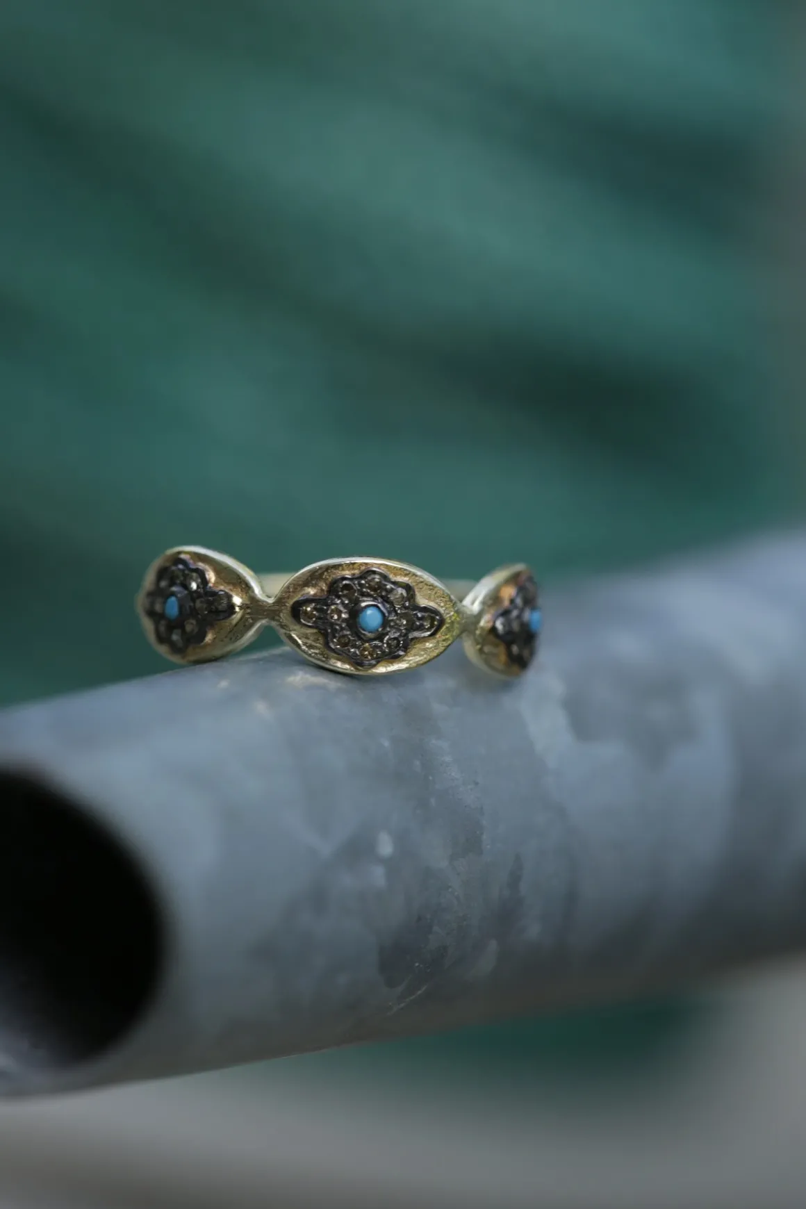 Bague Folk turquoise