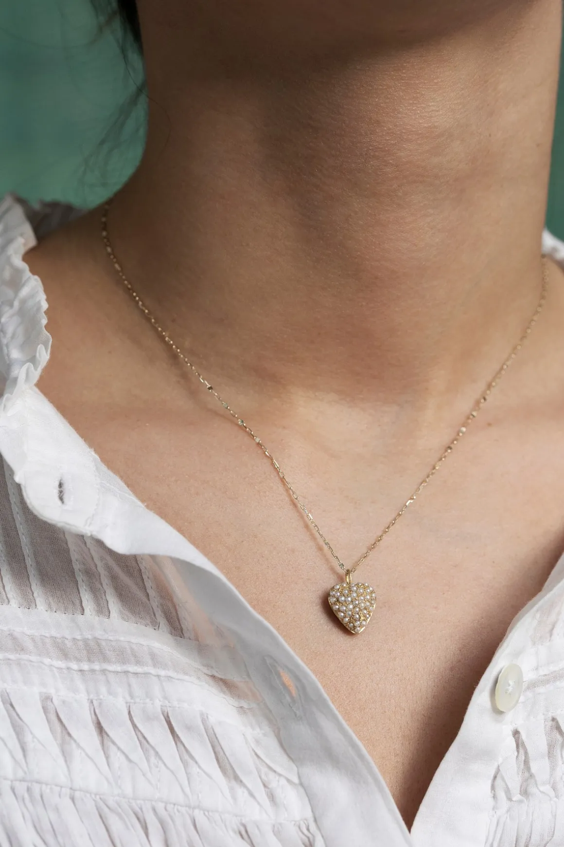 Collier Coeur perle